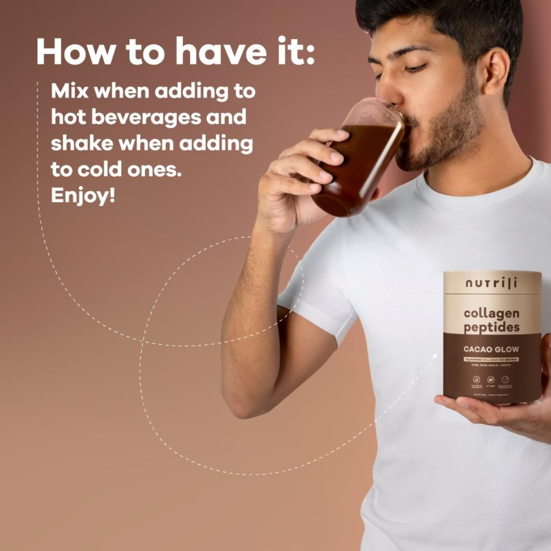 Nutrili Collagen Peptides Cocoa Glow Supplements